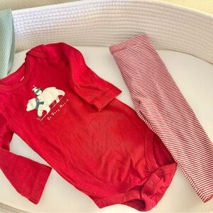 Carter's Red and White Striped Set
